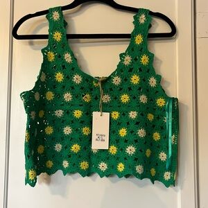 Kelly Green knit crop top ☘️ M/L